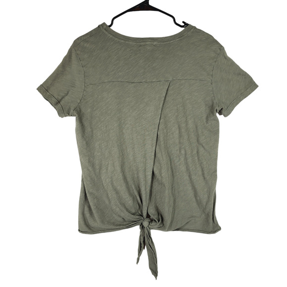 Sundry Tops - Sundry Tie Back Slub Knit Top sz 2 US M Women Green 100% Cotton USA Made BOHO